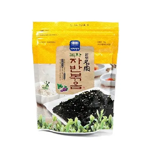 [Bada Myungga] ------ KOTRA Green Tea Seasoned Seaweed Flakes high quality shrimp prawn cracker packaging made in korea