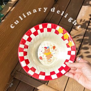 Chất Lượng Cao Phim Hoạt Hình Câu Chuyện Cổ Tích Sứ Bát Bộ Đồ Ăn Dễ Thương Bộ Quà Tặng Salad Mì Bát Bạn Bè Tốt Nhất Cặp Vợ Chồng Kem Phong Cách - Product Image 5