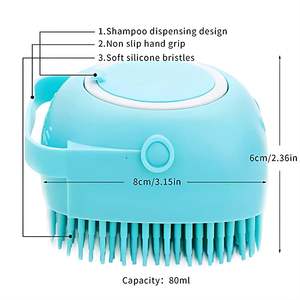 Brosse de massage et de nettoyage portable en silicone pour chien, idéale pour la douche et le bain des animaux de compagnie - Vente en gros - Product Image 2