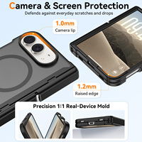 Coque de protection de luxe pour iPhone Duo avec charnière, magnétique, avec support intégré, antichoc, finition mate douce au toucher, personnalisable, vente en gros