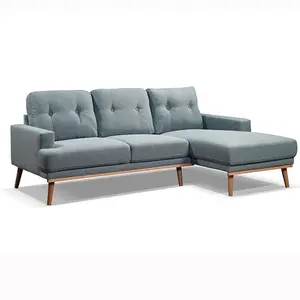 Oturma odası mobilya yüksek kaliteli kumaş Pu L şekilli 32D yüksek elastik köpük asla geri dönüşüm köşe kanepe