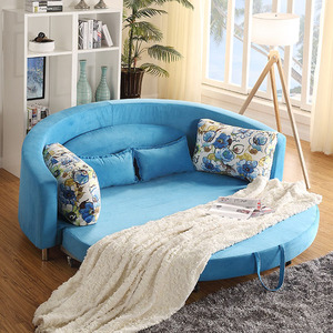 Folding Sitting Room Luxury <strong>Double</strong> Seat Couch <strong>Sleeper</strong> King Size Round Curved Multifunctional Sofa Beds - Product Image 5