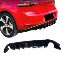 Diffuseur de pare-chocs arrière en plastique noir brillant Hancheng pour Golf Mk7 avec lumière pour VW Golf MK7 2013-2016