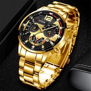 Montre-bracelet à quartz pour homme, en acier inoxydable, avec bracelet en alliage, calendrier à aiguilles, écologique, best-seller transfrontalier - Product Image 2