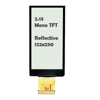 Layar LCD TFT Reflektif SWI Manufacturing Outdoor 2,13 inci 122x250, Tampilan Daya Rendah Putih/Hitam, Dapat Dibaca di Bawah Sinar Matahari