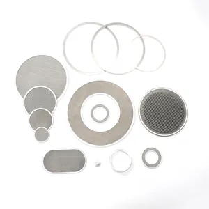 Treillis métallique tissé multicouche en acier inoxydable, maille filtrante ronde/carrée avec bord en aluminium, pack de tamis filtrant