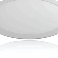 Plafonnier LED encastré rond ultra-fin sans cadre, à intensité variable, pour maison, hôtel, bureau