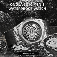 Montre numérique de sport de luxe pour homme, boîtier en alliage, bracelet en silicone, étanche, cadran en verre, édition limitée