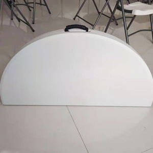Tables rondes pliantes en plastique blanc de 72 pouces pour événements extérieurs, banquets, dîners, mariages, vente en gros, 5 pieds, 10 personnes - Product Image 2