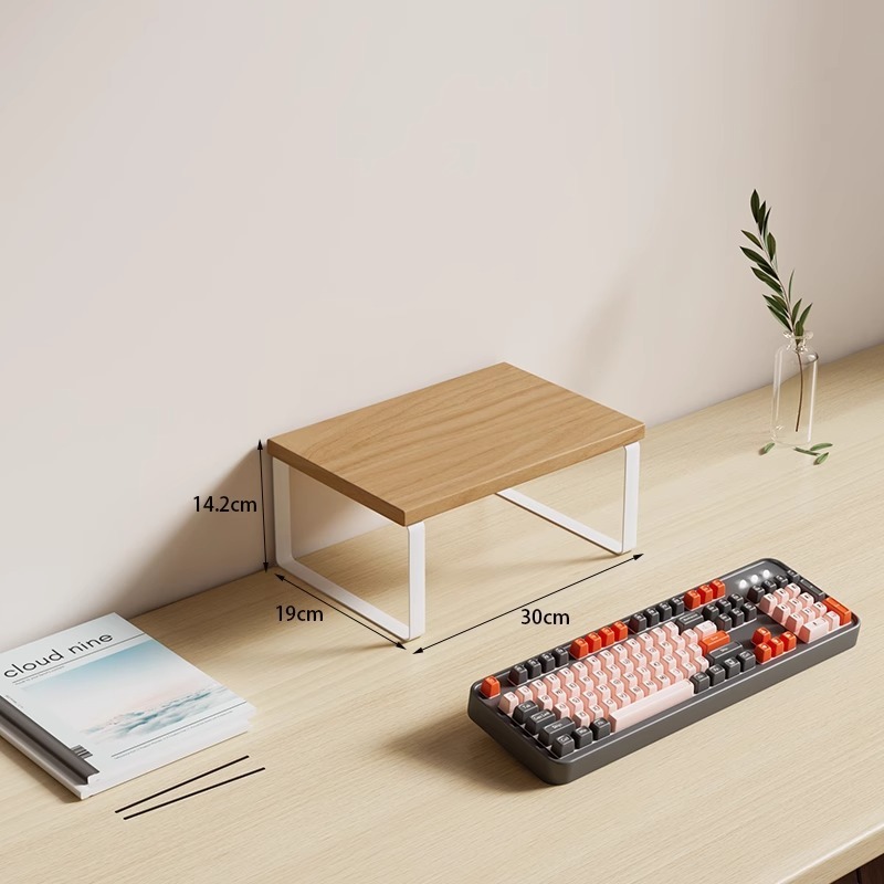 Small size 30X19X14.2CM, natural wood color with white frame