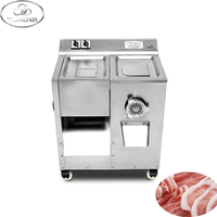 Nouvelle hacheuse à viande électrique automatique commerciale à double moteur de 1800 W, trancheuse, ensemble de lames détachables pour la transformation des aliments