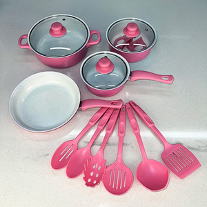 <span class=keywords><strong>Set</strong></span> di Pentole da Cucina in <span class=keywords><strong>Pietra</strong></span> Medica 13 Pezzi Antiaderente con Coperchio in Vetro e Confezione Regalo - Product Image 6