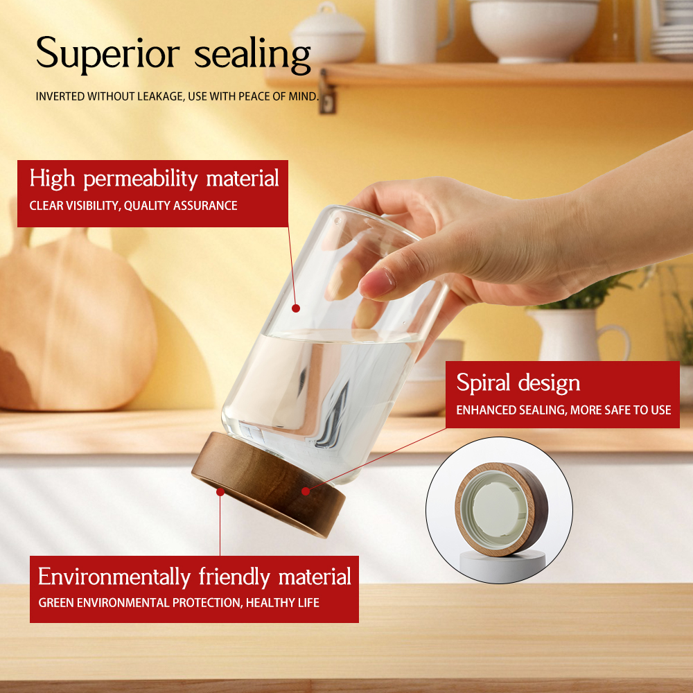 Glassware Factory Borosilicate Glass Jar Food Grade Glass Jar BSCI FDA Jam Honey Kitchen Glass Jar With Lid For Food Storage