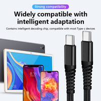 Kabel USB C 1m 2m Harga Murah, Pengisi Daya Cepat PD 60W Tipe-C untuk Ponsel