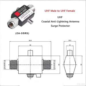 Protector Contra Sobretensiones de Antena Coaxial Anti-Rayos para Repetidor de Radio <span class=keywords><strong>CA</strong></span>-23RP/<span class=keywords><strong>CA</strong></span>-35RS PL259 SO239 N de 50 Ohmios - Product Image 5