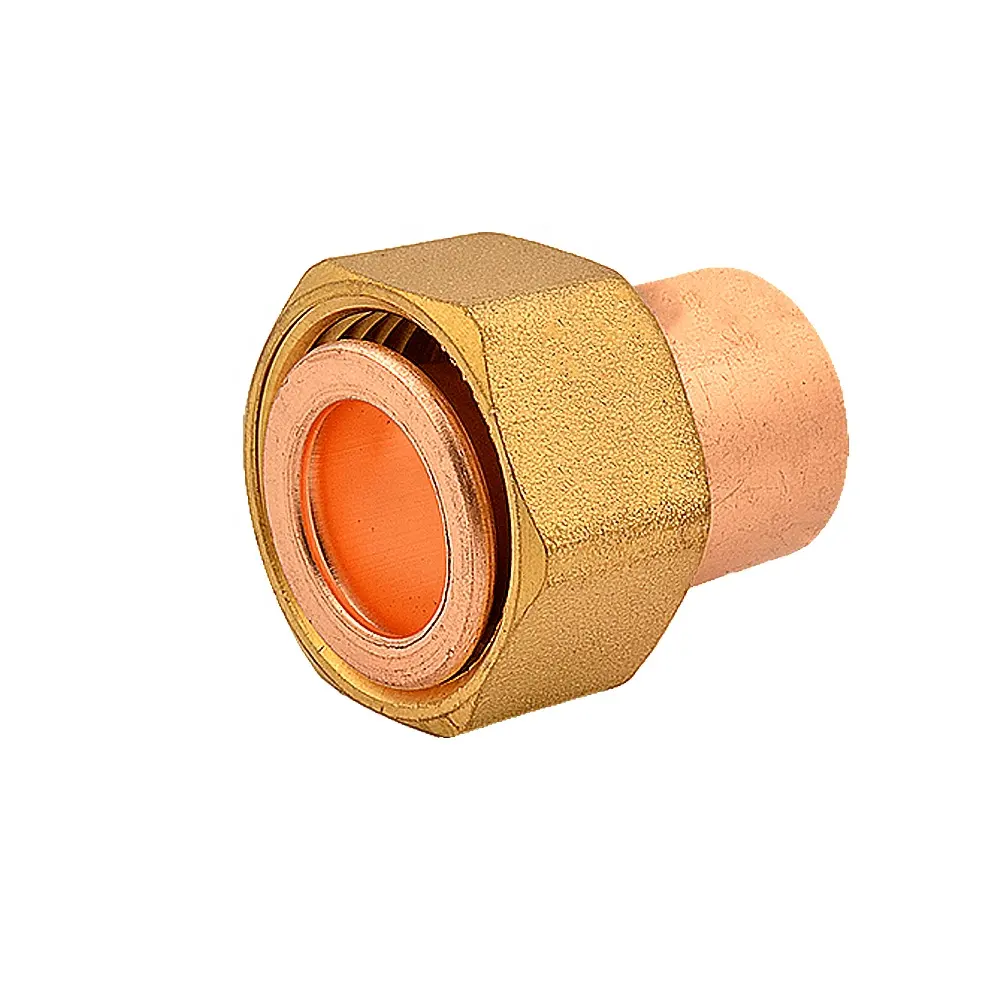 Fábrica Atacado Round Shape Copper Stop End Hat Copper Push Fittings para Copper Water Pipe