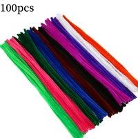 2025 chenille tige enfants cure-pipe bricolage fleur artisanat 100 pièces couleur mélangée jouet éducatif ensemble fil flou créatif pâte jouets