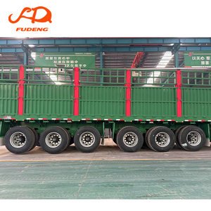 बाड़ कार्गो ट्रेलर <span class=keywords><strong>6</strong></span> अक्षल्स भारी शुल्क उच्च रेलिंग स्टील एंटी स्लिप फ्लोर सेमी ट्रेलर - Product Image 6