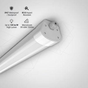 Luz LED Tri-Proof de Ahorro de Energía, 150cm 5ft 60W, Hasta 140lm/W, IP67 IK10, Conectable, con Controlador Tridonic Osram, Iluminación para Almacenes - Product Image 1