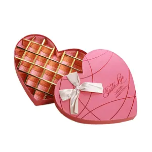 Eco-friendly Luxury Chocolate Gift Packaging Custom Valentine Candy boxes Heart Shaped Chocolate Packaging Box