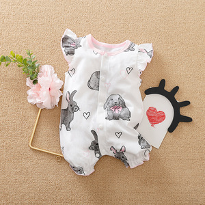 Ropa de manga corta para bebé, Pelele de <span class=keywords><strong>verano</strong></span> 2023 algodón, Unisex, una pieza, novedad de 100% - Product Image 2
