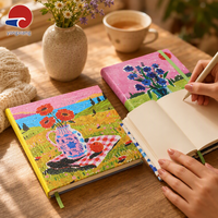 Carnet à couverture rigide personnalisé avec impression, finition pailletée, journal d'écriture avec marque-page en ruban et fermeture élastique