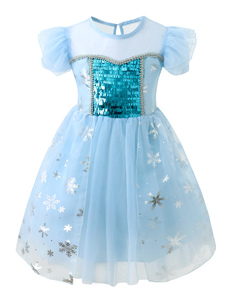Film TV costumi Cosplay ragazze principessa vestito <span class=keywords><strong>Anna</strong></span> <span class=keywords><strong>Elsa</strong></span> Jasmine vestiti Costume <span class=keywords><strong>di</strong></span> Halloween bambini festa <span class=keywords><strong>di</strong></span> compleanno vestito - Product Image 2