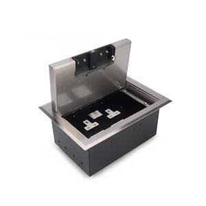 Caja Eléctrica de Acero Inoxidable para Piso de Concreto, con Tapa de Cierre Suave Empotrada, para Uso Comercial - Product Image 1