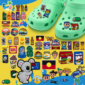 HYB Kuaji Maßgefertigter Strandhut Neue Designs Logo Team Fußball PVC Zubehör Großhandel Australien Schuhe Dekorationen Anhänger - Product Image 1
