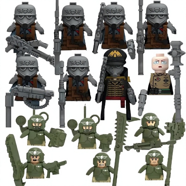 Military Game Characters Pyro Soldier Sergeant Plastic Block Set Psyker Sniper Action Figures Accessories Toys