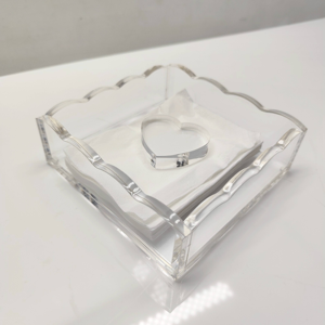 カスタマイズ可能なホームデコレーションアクリル文字カクテルナプキンホルダー、テーブル用アクリルナプキンホルダー、クリアハンドタオルホルダー - Product Image 4