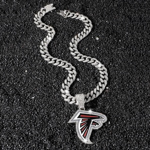 Nuevos Collares con Colgante en Forma de Animal de los Atlanta <span class=keywords><strong>Falcons</strong></span>, Geométricos, con Cristales de Laboratorio/Adornados con Diamantes de Imitación, Cadena de Eslabones Chapada en Oro, a la Moda - Product Image 5