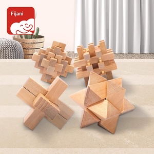 El Mejor Juego de Rompecabezas Tradicional de Madera Kong Ming Lock Lu Ban Lock, Ejercicio Cerebral para Niños, Coordinación de Manos, Paquete de Regalo Educativo para Niños - Product Image 1