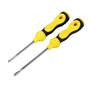 Tournevis à poignée jaune et noire, tête plate de 150 mm, magnétique et isolé, pour outils de réparation DIY - Product Image 1
