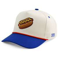 Casquette de baseball HBA54 tendance bicolore à 5 panneaux, broderie 3D personnalisée en usine, unisexe, pour le sport et les loisirs, en coton