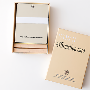 Tarjetas de afirmación de autocuidado de atención plena positiva impresas personalizadas Soporte de cubierta Juego de salud mental inspirador Uso - Product Image 1