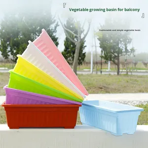 Grand pot de plantation <span class=keywords><strong>rectangulaire</strong></span> en résine épaisse, respirant, biodégradable, résistant à la corrosion, minimaliste et pastoral - Product Image 3