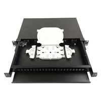 Support de Fiber optique ODF, panneau raccordement 12 ports, 12 Duplex DX SC 24 Fibers ODF, 17-19 pouces