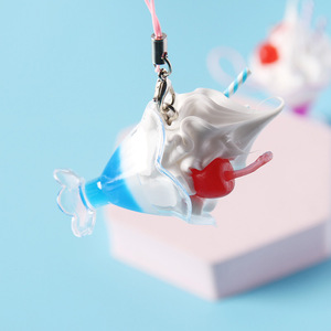 PVC simulated ice cup, shaved ice, snow-topped dessert, ice cream ornament, sundae, food prop, ice cream <b>keychain</b> - Product Image 4
