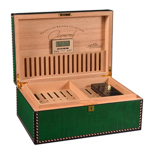 Caja de madera personalizada con tapa con bisagras Caja de madera Humidor de puros sólidos Caja de superficie brillante Humidor de cigarros de madera - Product Image 6