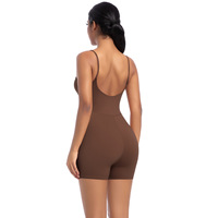 Combinaison de yoga dos nu pour femme, effet seconde peau, très élastique, moulante, une pièce, pour la danse, la course et la gym, logo personnalisé