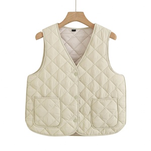 Nuevo <span class=keywords><strong>Chaleco</strong></span> de Plumón para Otoño e Invierno, Ligero, Cuello en V, Ajustado, Cálido, Color Sólido, para <span class=keywords><strong>Mujer</strong></span> - Product Image 5