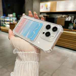 Compatible avec les modèles S23/S24/S25 Ultra et 15/16/17 Pro Max – Étui de téléphone transparent en TPU style portefeuille avec porte-cartes - Product Image 4