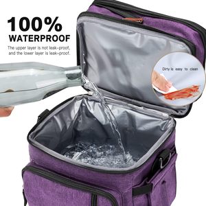 Sac isotherme réutilisable et imperméable pour le déjeuner, avec logo personnalisé, échantillon gratuit, pour sac isotherme anti-fuite. - Product Image 4