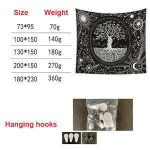 Nouvelle Arrivée Pureté Arbre de Vie <span class=keywords><strong>Tapisserie</strong></span> Noir Blanc Hippy Fantasy Arbre Généalogique Tapisseries Tenture Murale pour Chambre - Product Image 3