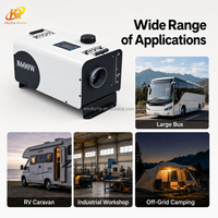 OkyRie AX82H Calentador Diésel Industrial de 8-10kW con Ventana Visual de Nivel de Combustible, Equipo de Calefacción Todo en Uno Plug&Play para RV y Camiones