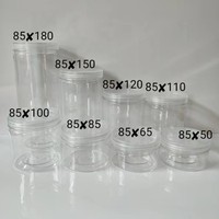 8oz 6oz Bocaux Récipient Cosmétique Rond Transparent avec Couvercle Moment Éternel Pots Slime en Plastique pour Lotion Crème Onguents, Maquillage, Yeux