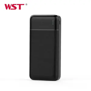 WST थोक USB पोर्टेबल बैटरी पावर बैंक 20000mah प्रमोशन पोर्टेबल चार्जर कस्टम लोगो सर्वश्रेष्ठ मोबाइल पावरबैंक