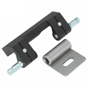 Porte en fer forgé avec charnières dissimulées, design moderne, revêtement en poudre noire - Product Image 1