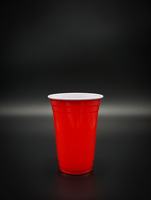 Gobelets en plastique PET réutilisables à paroi simple, 250 ml-500 ml, légers, durables, plusieurs couleurs, logo personnalisé pour la maison et le bureau